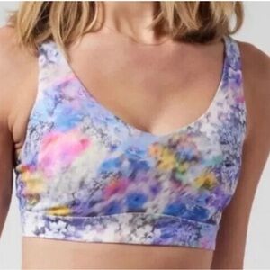 Athleta solace printed sports bra